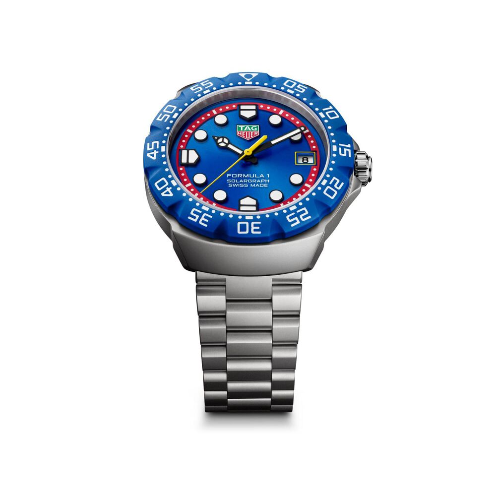 TAG Heuer Formula 1 Solargraph x Oracle Red Bull Racing 38mm Blue Dial Steel Bracelet Watch