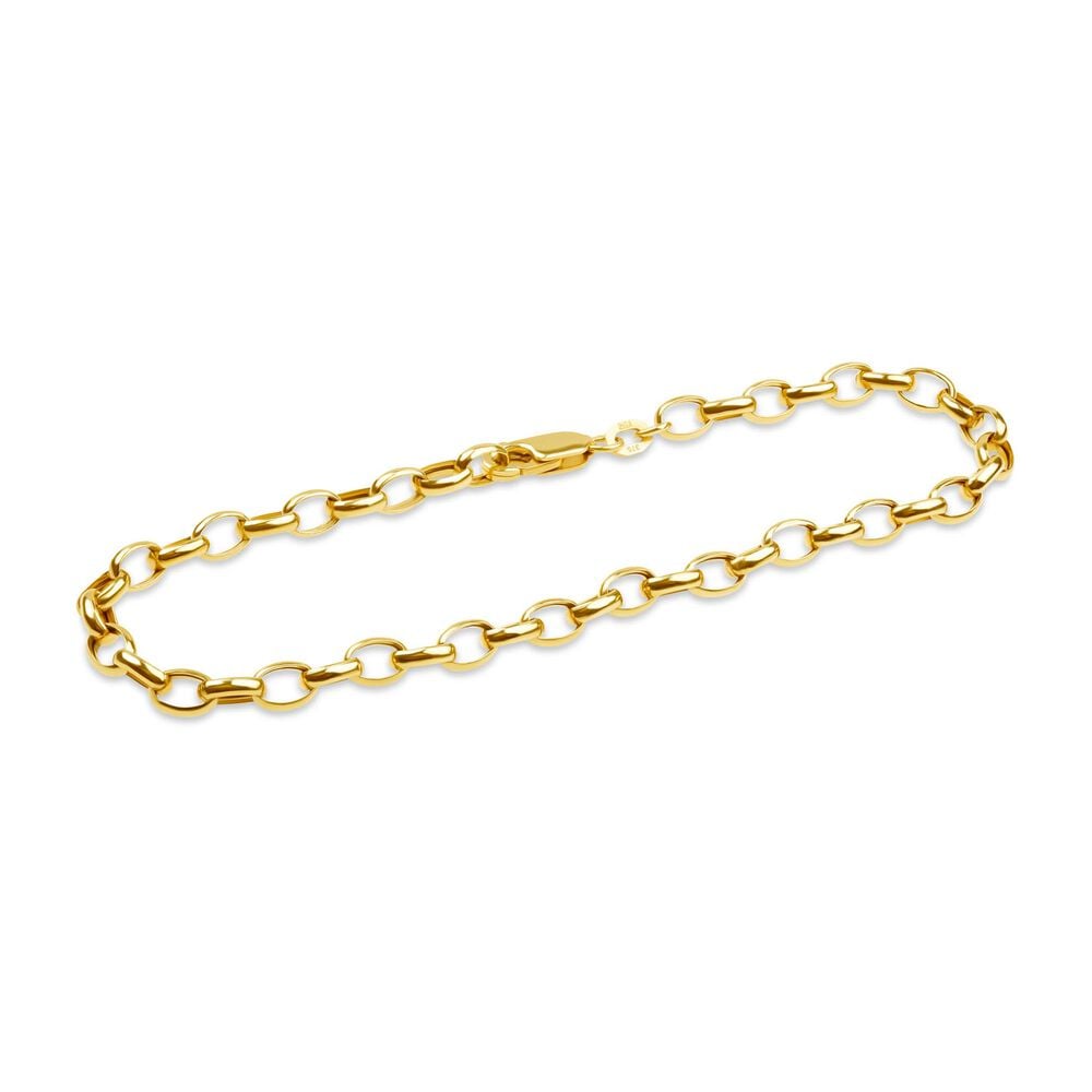 9ct Yellow Gold 21cm Men's Belcher Bracelet image number 1