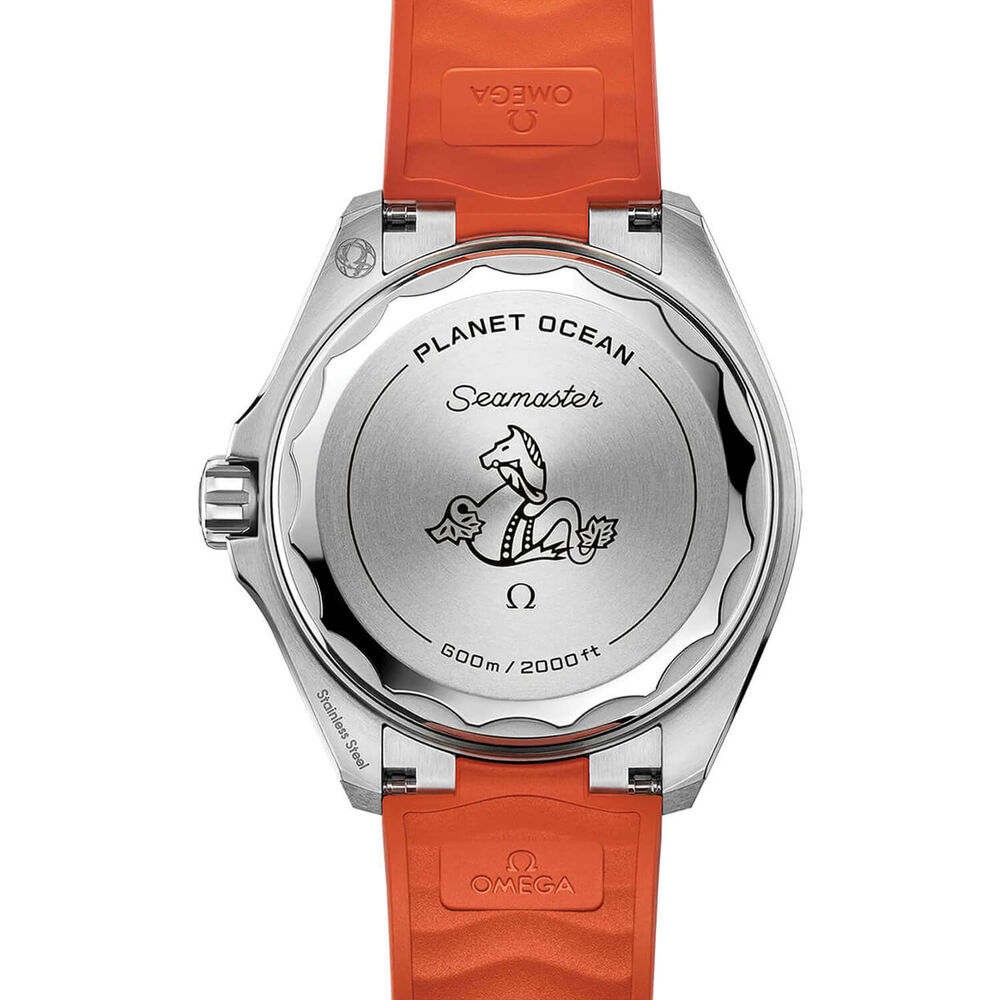OMEGA Seamaster Planet Ocean 600M 42mm Black Dial Orange Bezel & Rubber Strap Watch image number 2