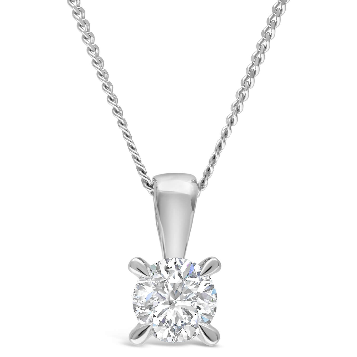 18ct White Gold 0.30ct Amia Diamond Pendant at Fraser Hart