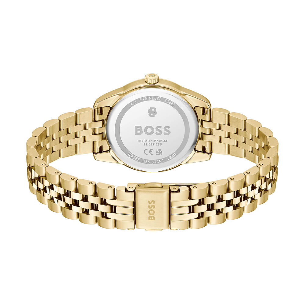 BOSS Graceful 32mm Green Mother of Pearl Dial Gold Tone Steel Bracelet Watch
