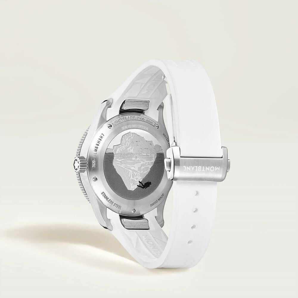 Montblanc Iced Sea Automatic Date 0 Oxygen 41mm White Dial Rubber Strap Watch image number 2