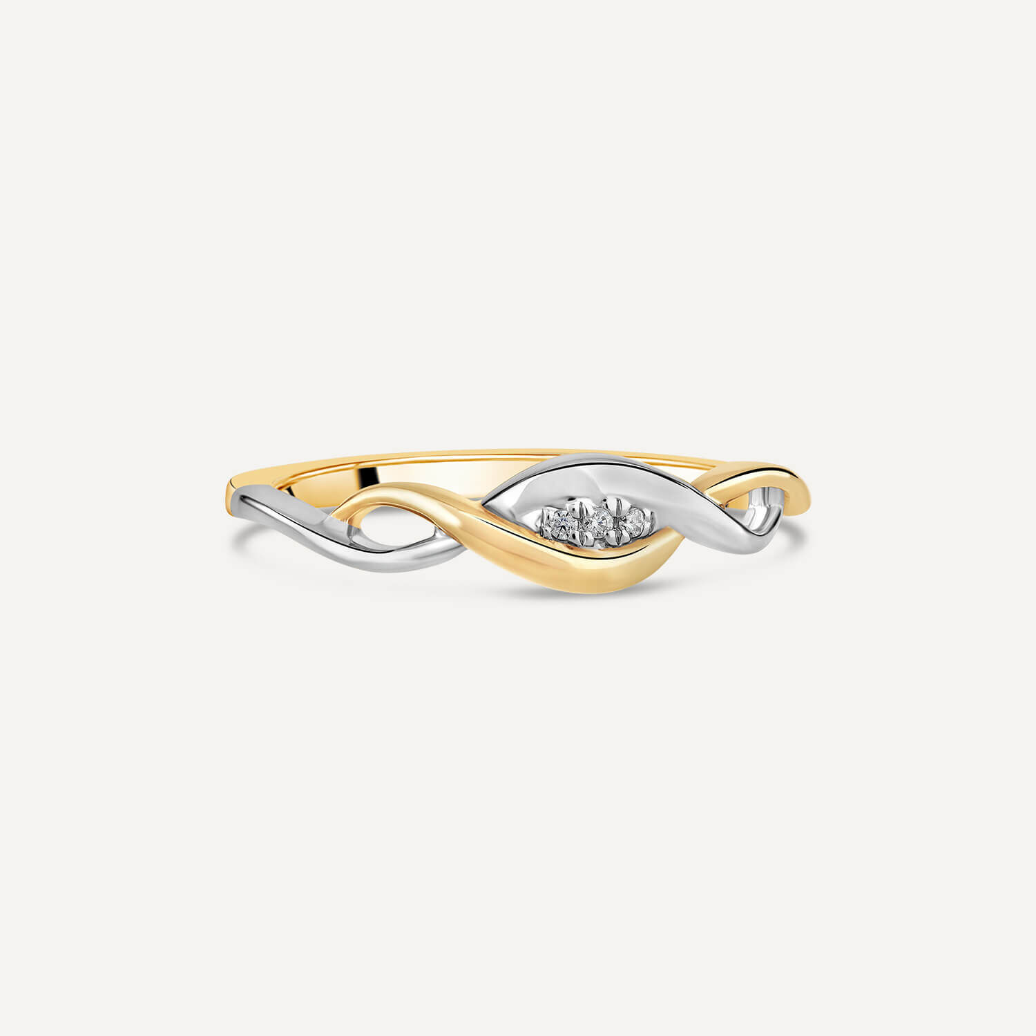 Two tone infinity ring sales