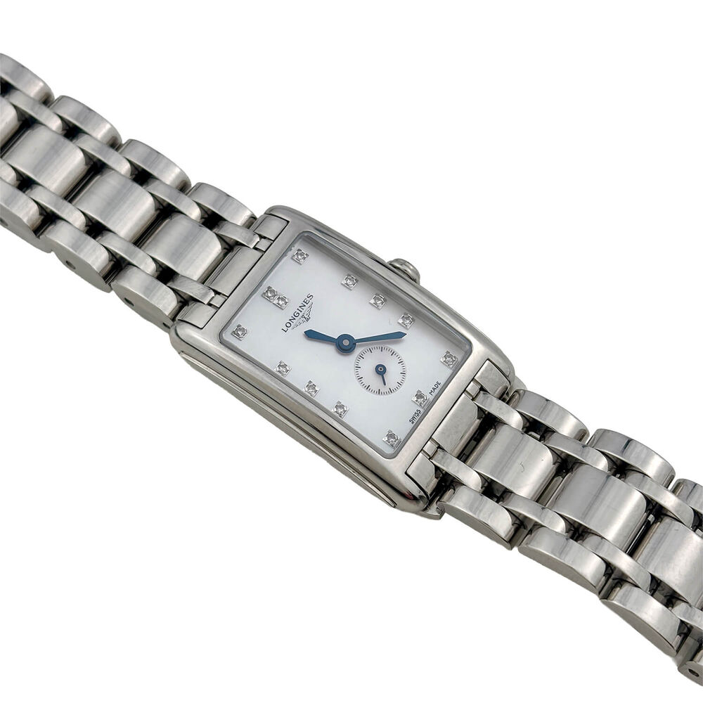 Pre-Owned Longines DolceVita Mother of Pearl Dial Diamond Dots Steel Bracelet Watch image number 1