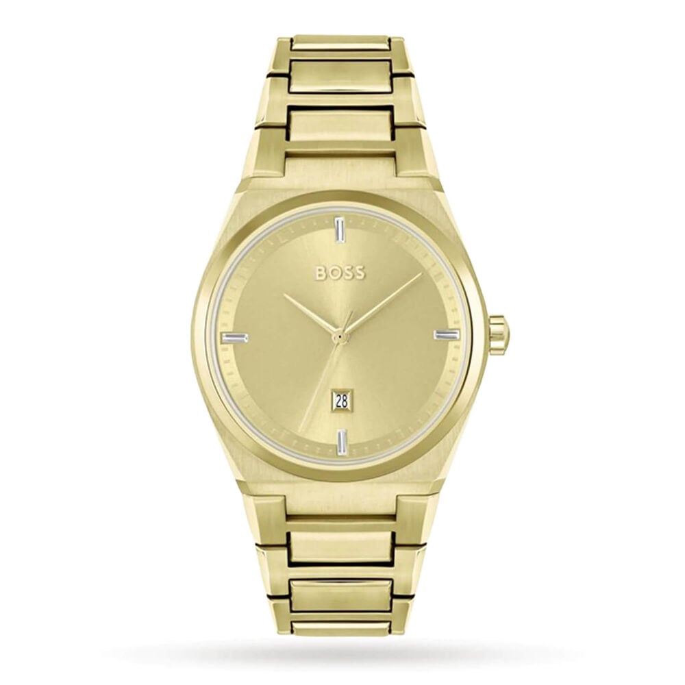 Hugo BOSS Steer 36mm Yellow Gold Dial IP Case Watch image number 0