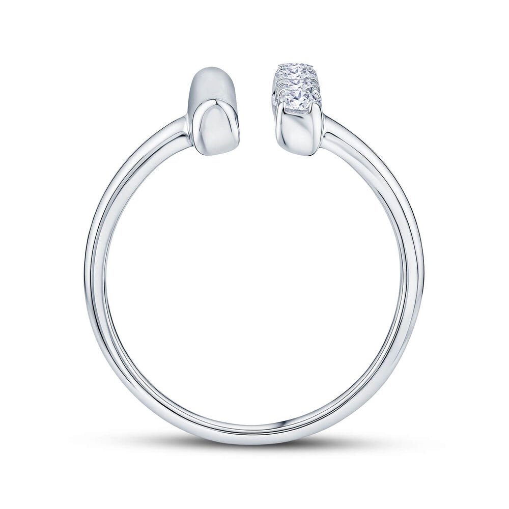 Born Axis Sterling Silver 0.30ct Lab Grown Diamond Split Ring