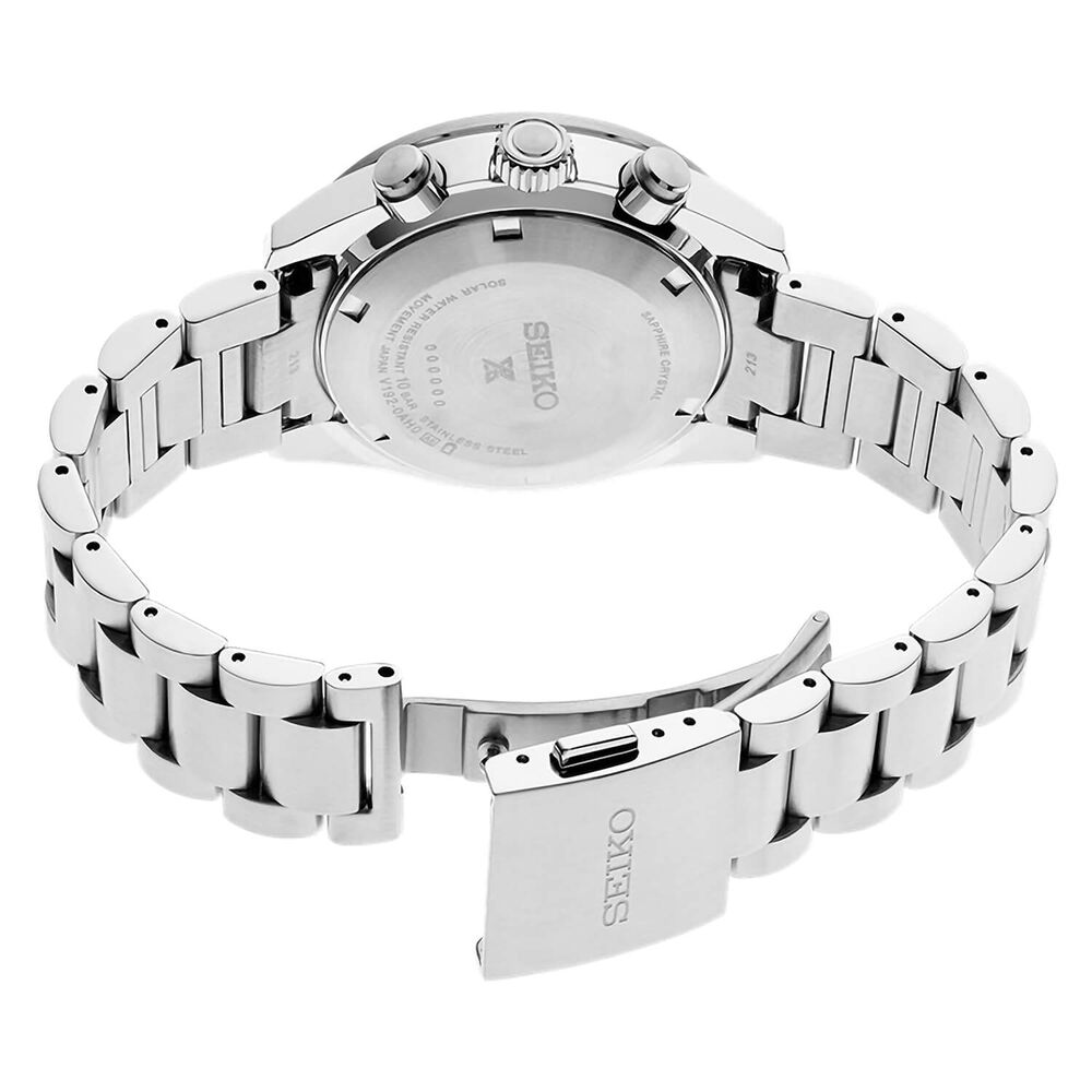 Seiko Prospex Speedtimer Go Large 41.4mm Black & Silver Dial Black Bezel Watch image number 8