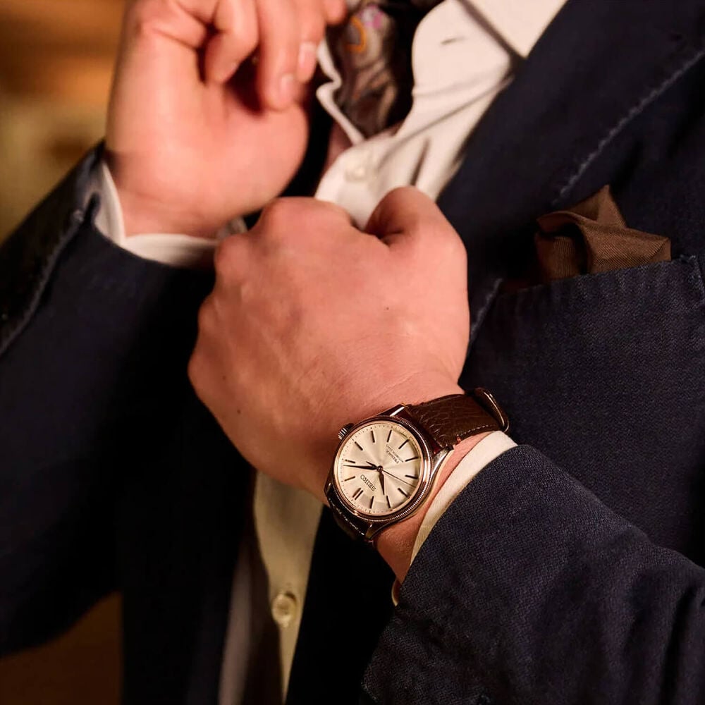 Seiko Presage Classic Series x Tomioka Silk Promotion Organisation White Shiro-neri Watch