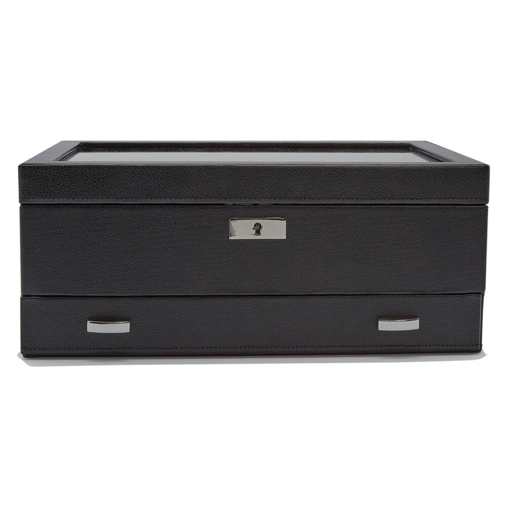 WOLF ROADSTER 10pc Black Drawer Watch Box image number 0
