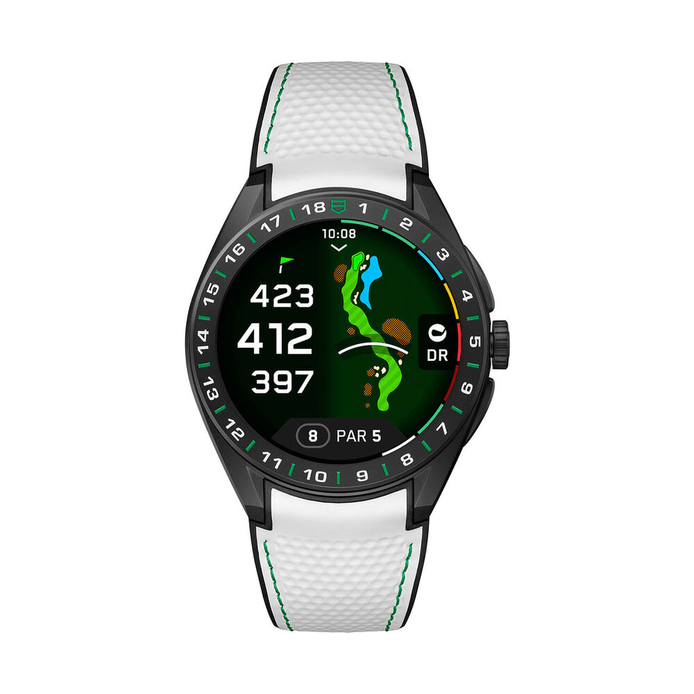 TAG Heuer Connected Calibre E5 Golf Edition 45mm Dial White Rubber Strap Watch image number 0