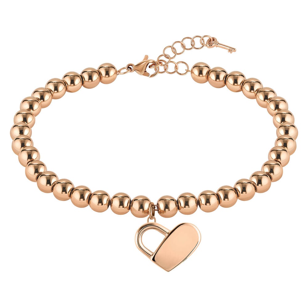 Hugo BOSS Ladies Rose Gold Beads Bracelet
