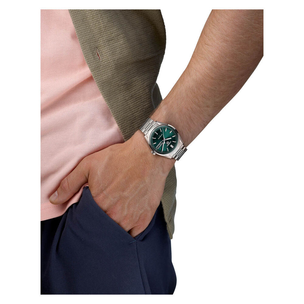 TAG Heuer Carrera Day-Date 41mm Green Dial Steel Bracelet Watch image number 5