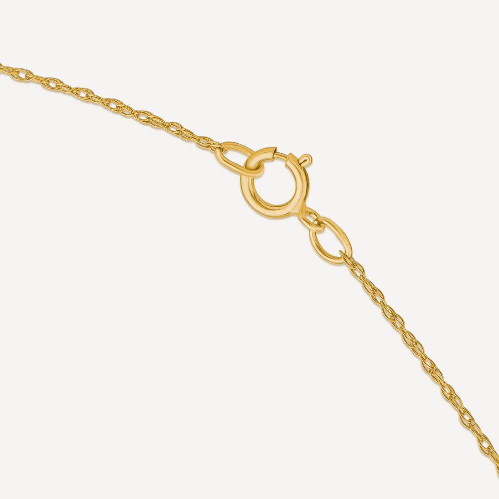 9ct Yellow Gold 0.04 Carat Diamond Set Heart Pendant image number 3