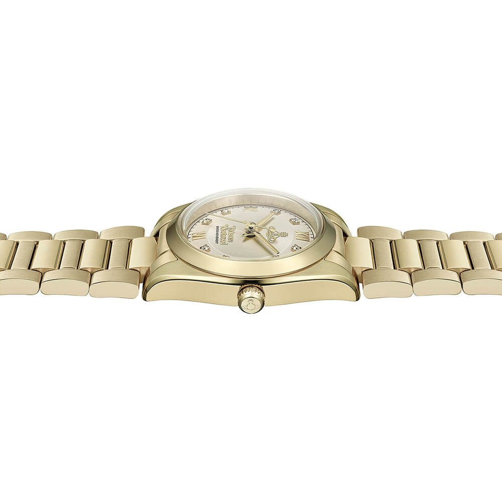 Vivienne Westwood Tavistock 28mm Champagne Dial Gold Tone Steel Bracelet Watch