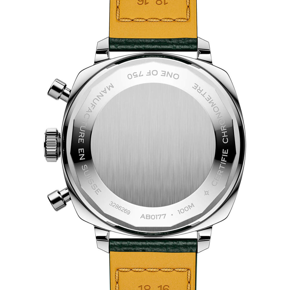 Breitling Top Time B01 Racing 38mm Green Dial Green Leather Strap Watch