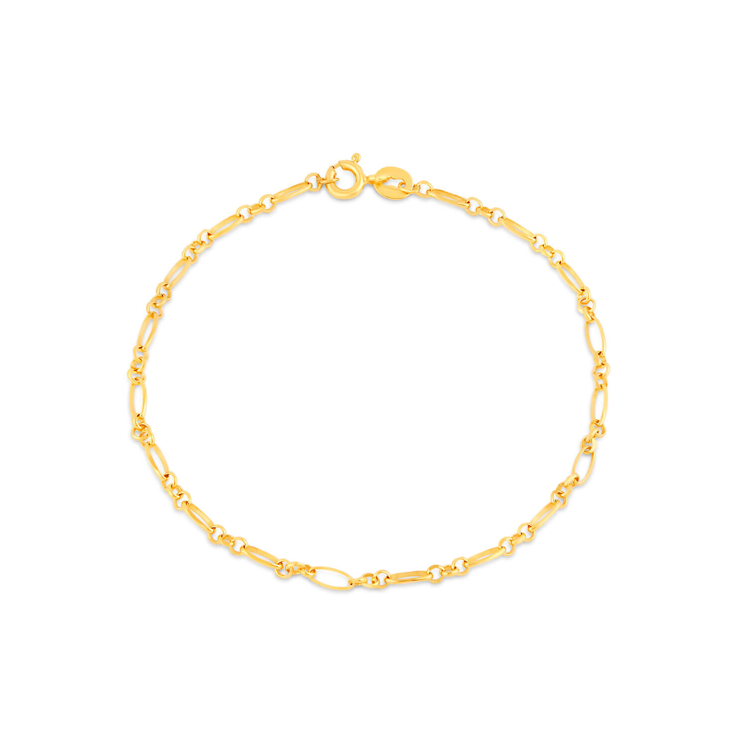 9ct Yellow Gold 7Inch Belcher Chain Bracelet | H.Samuel