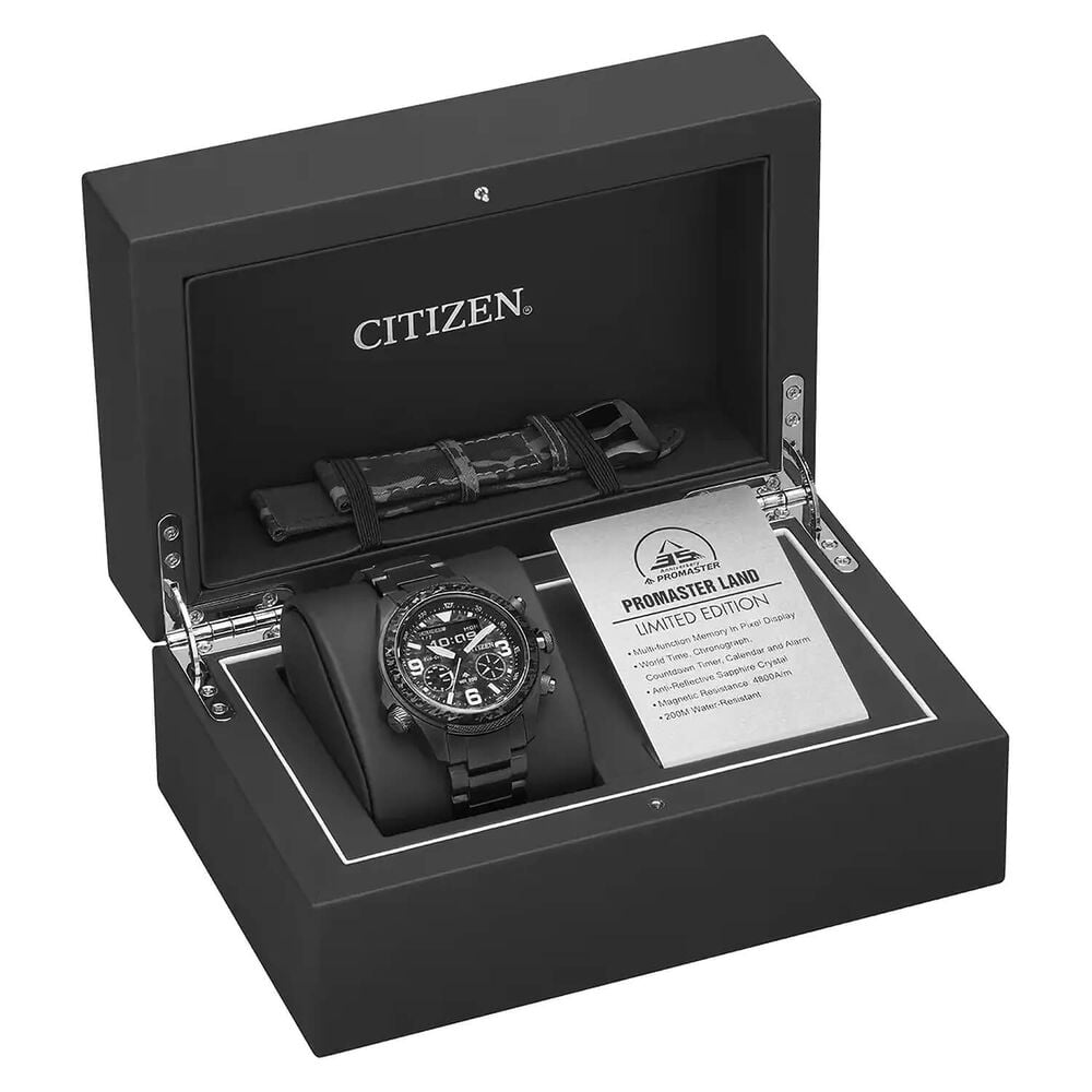 Citizen Promaster Land CQ Limited Edition 44mm Black Dial Steel Bracelet Watch image number 4