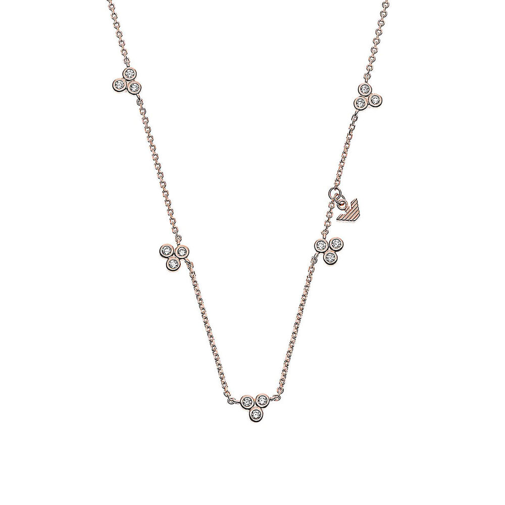 Emporio Armani Sentimental Rose Gold Crystal Necklace image number 2