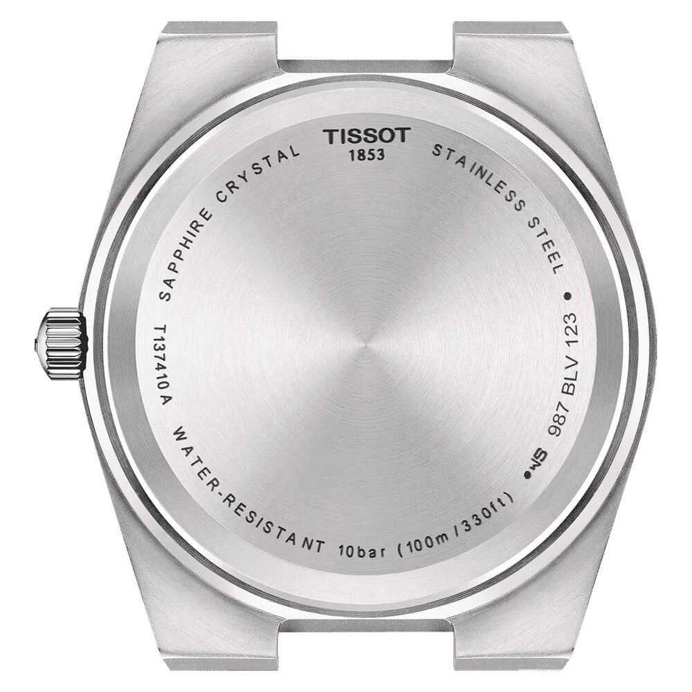 Tissot PRX Quartz 40mm White Dial Steel Case White Rubber Strap Watch image number 1