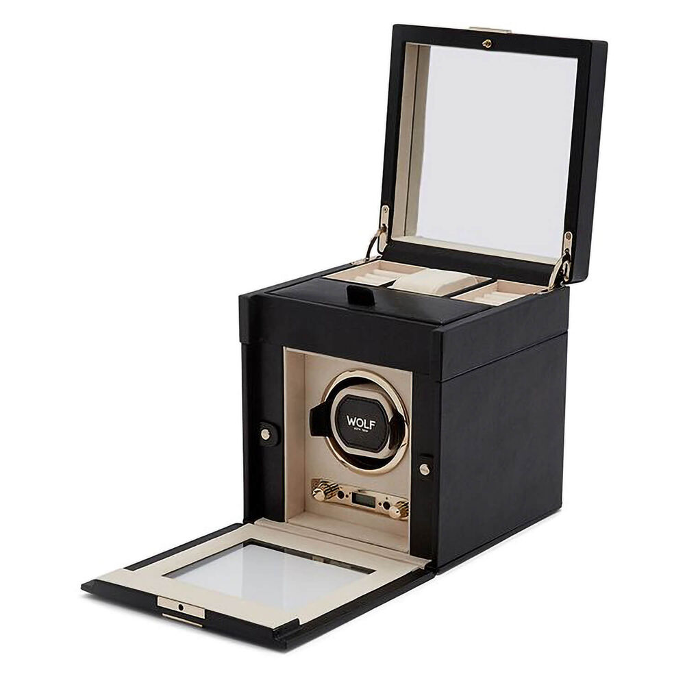WOLF PALERMO Single Black Anthracite Watch Winder image number 2
