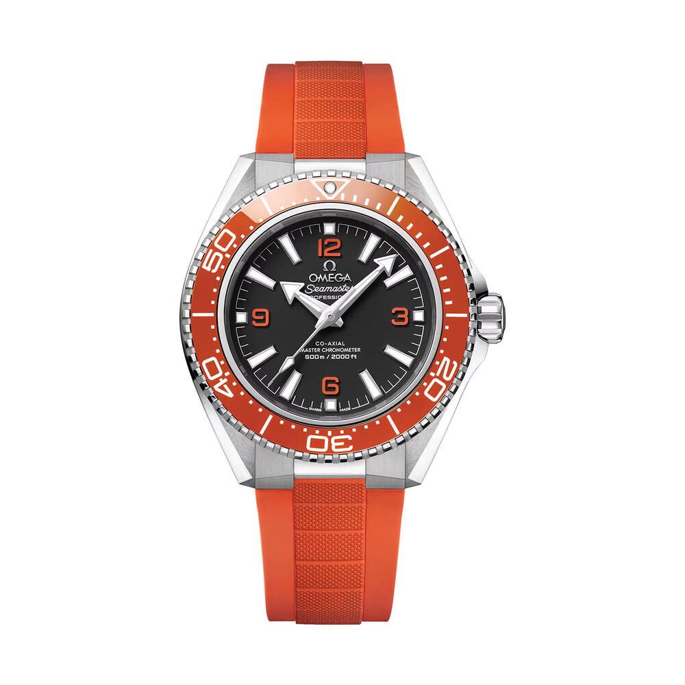 OMEGA Seamaster Planet Ocean 600M 42mm Black Dial Orange Bezel & Rubber Strap Watch