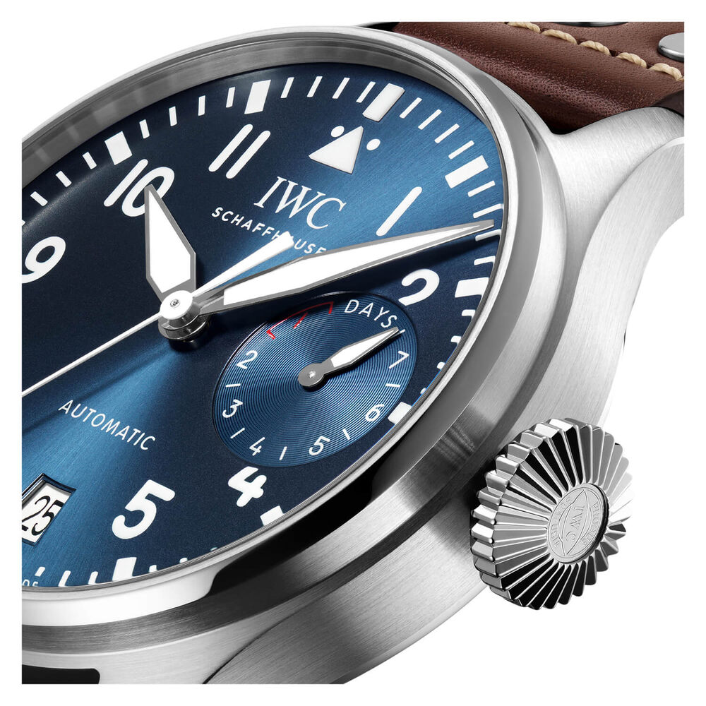 IWC Schaffhausen Big Pilot's Watch Edition “Le Petit Prince” Blue Dial Brown Strap Watch image number 2
