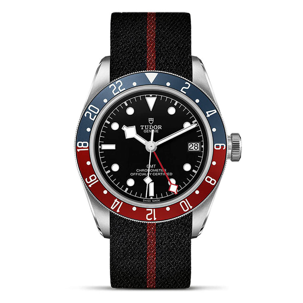 TUDOR Black Bay GMT Black Dial Black Fabric Men's Watch