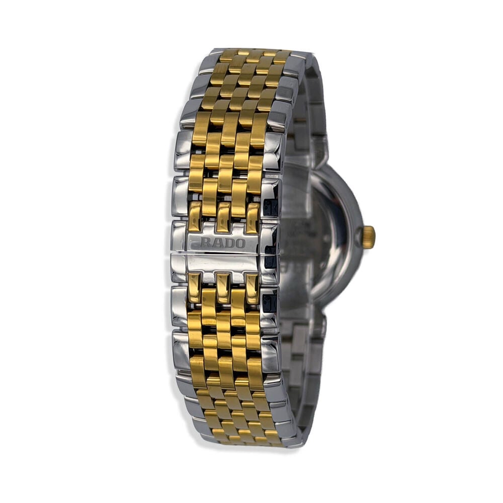 Pre-Owned Rado Florence 30mm Quartz Black Diamond Dot Dial Steel & Yellow Gold Bracelet Watch