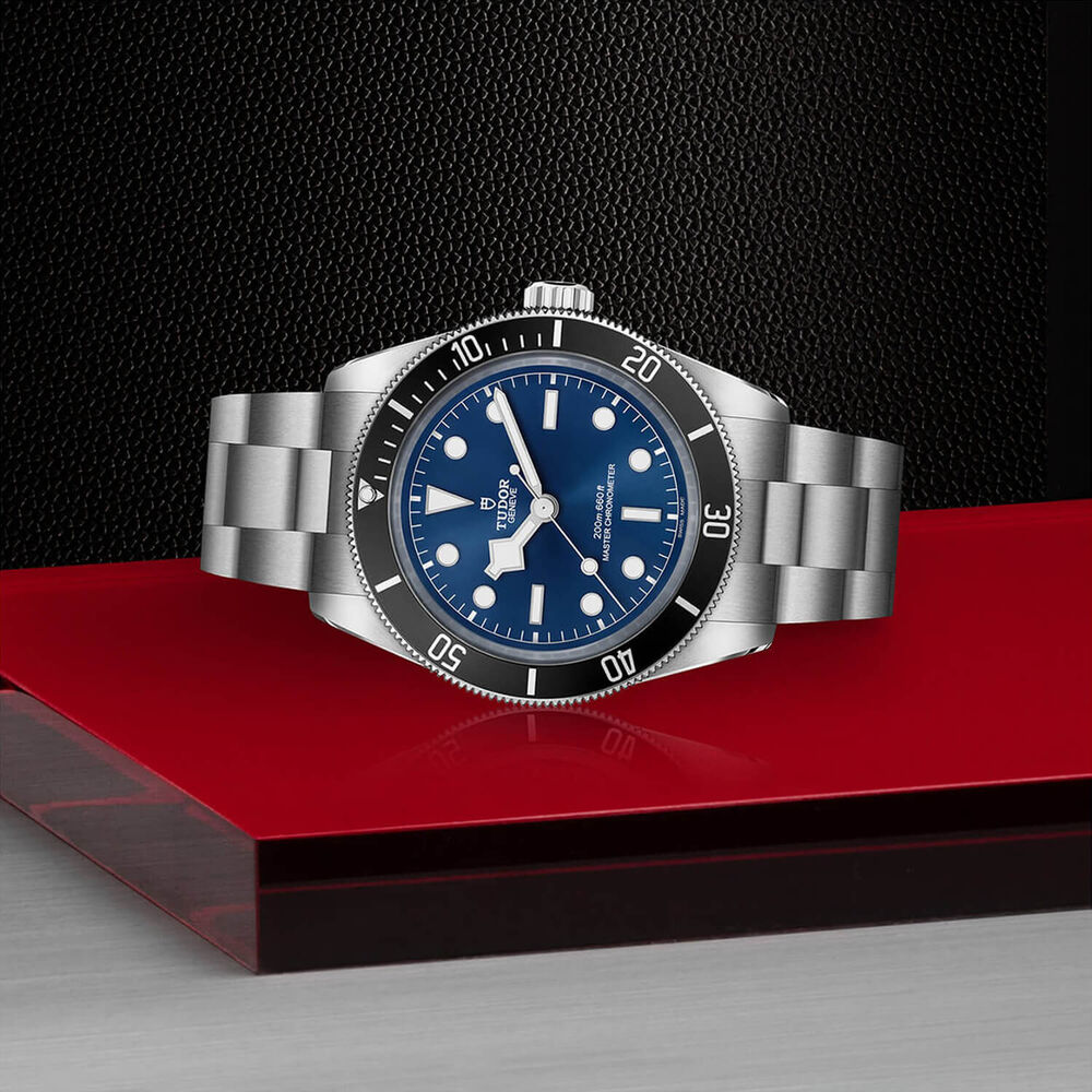 TUDOR Black Bay 68 43mm Blue Dial Steel Three-Link Bracelet Watch image number 3