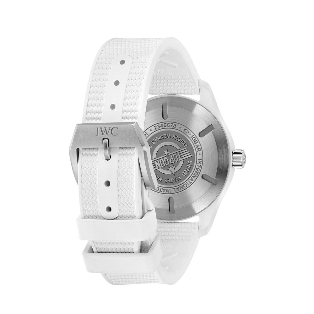 IWC Schaffhausen Pilot's Top Gun Lake Tahoe 41mm Black Dial White Rubber Strap Watch image number 2