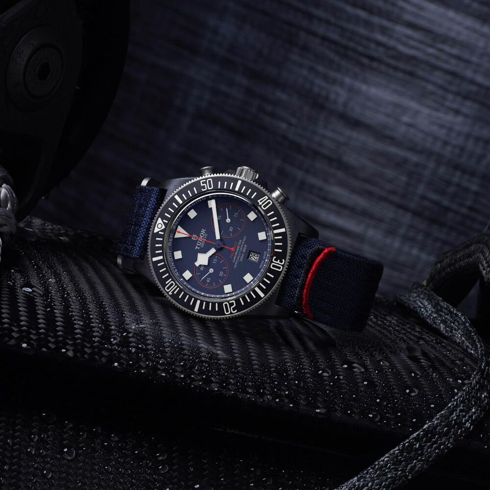 TUDOR Pelagos FXD Chrono "Alinghi Red Bull Racing Edition" 43mm Titanium Case Nato Strap Watch image number 4