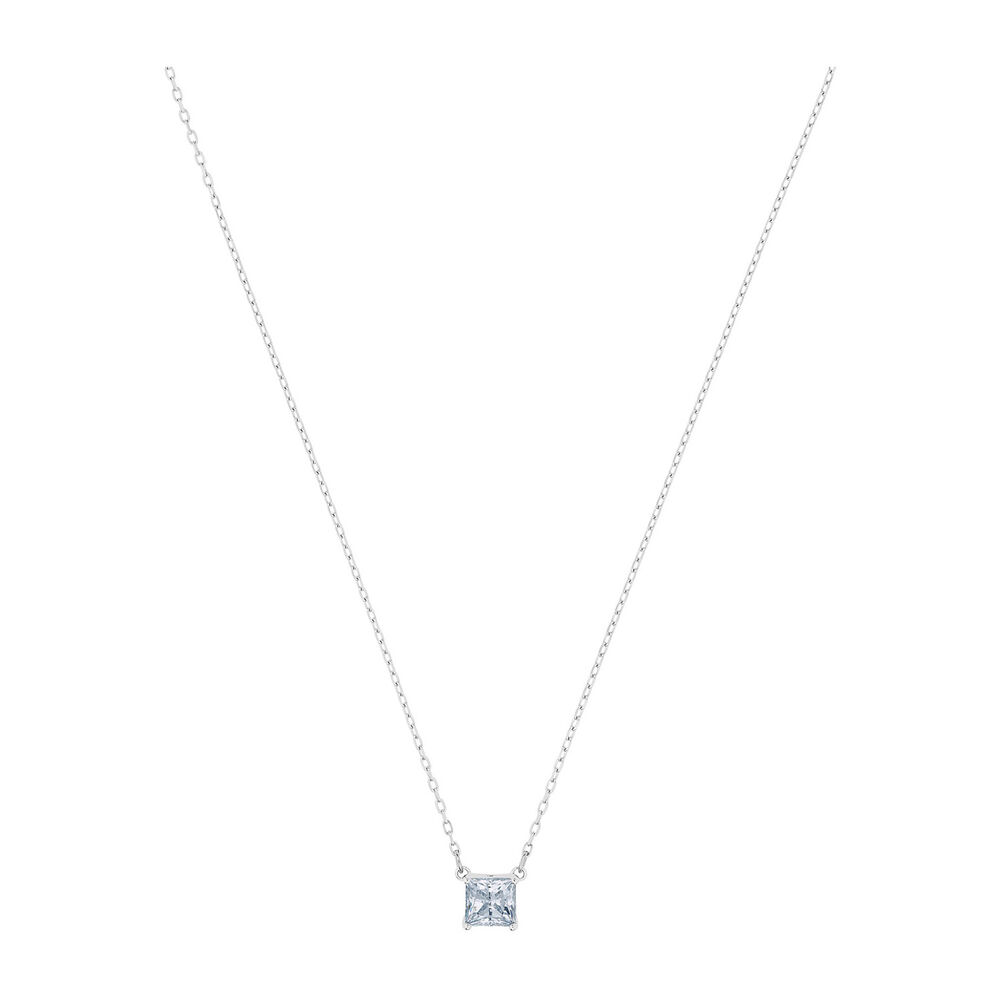 Swarovski Attract Collection Rhodium Plated White Necklace