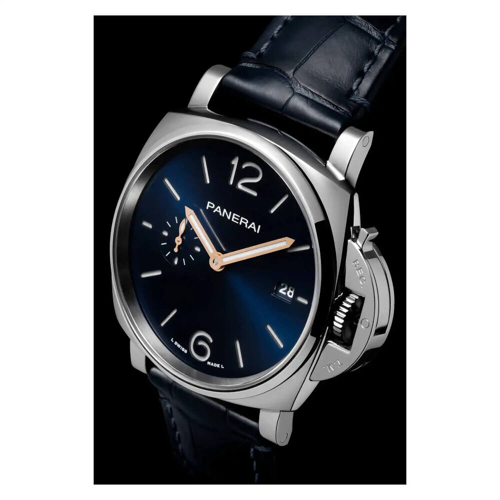 Panerai Luminor Due 42mm Blue Dial Strap Watch image number 2