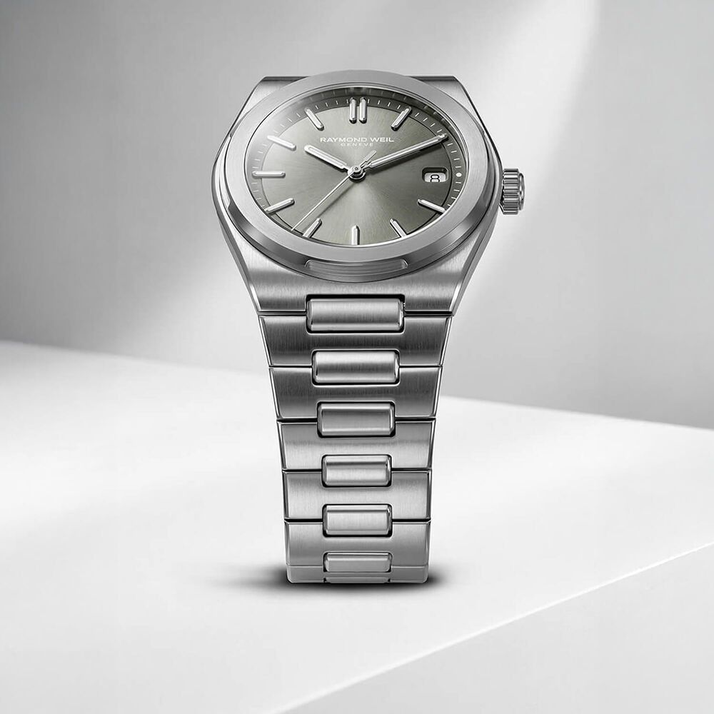 Raymond Weil A.R.T. 38mm Sage Grey Dial Steel Bracelet Watch
