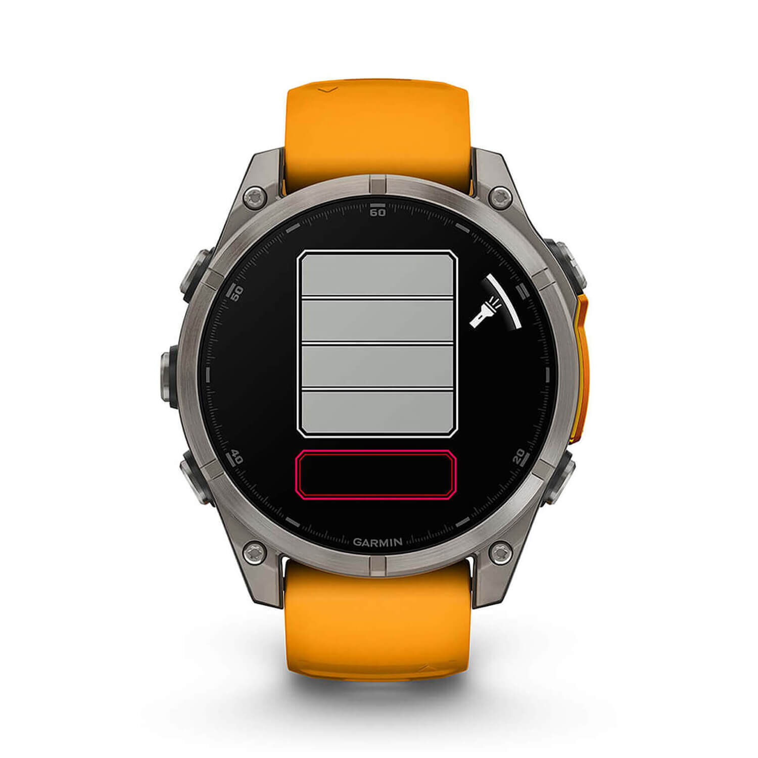 Garmin fenix 8 AMOLED Sapphire 47mm Spark Orange Silicon