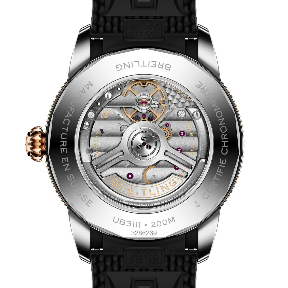 Breitling Superocean Heritage B31 Automatic 42mm Black Dial 18k Red Gold Details Strap Watch image number 1