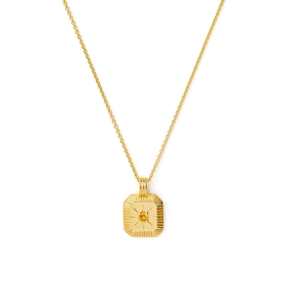 Missoma 18ct Gold Vermeil Sterling Silver Citrine November Birthstone Pendant Necklace