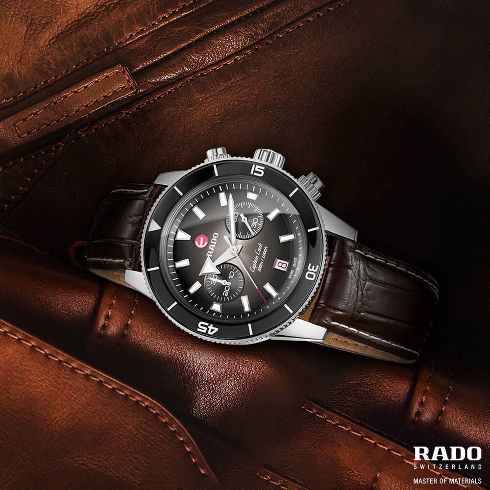 Rado Captain Cook Chronograph 43mm Black Dial Bracelet Watch image number 2