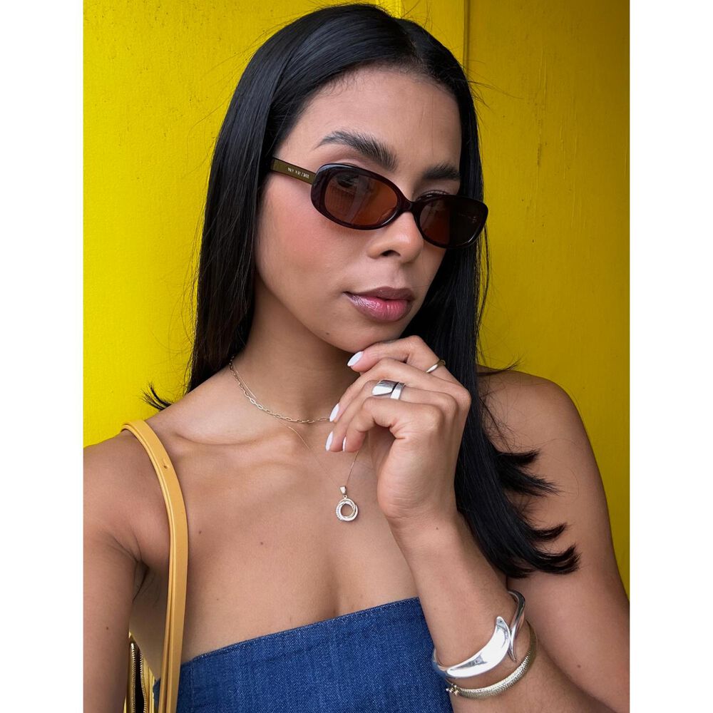 9ct Three Colour Gold Cubic Zirconia Open Knot Pendant (Chain Included) image number 7