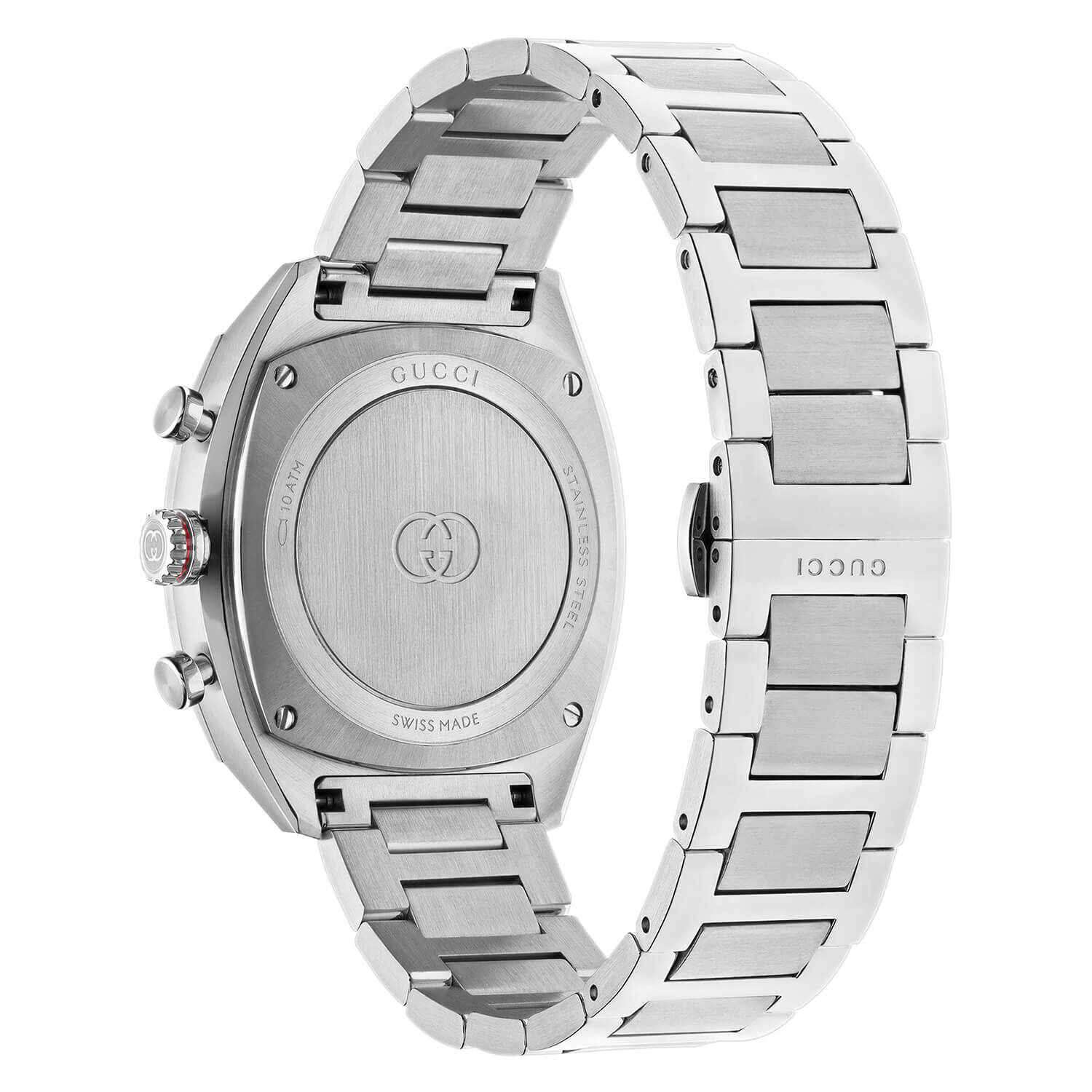 GUCCI クロノグラフ ステンレススチール Gucci Interlocking Chrono 41mm Green Dial Bracelet Watch
