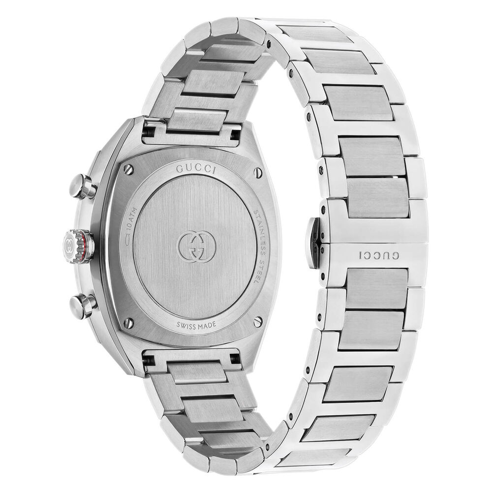 Gucci Interlocking Chronograph 41mm Green Dial Steel Bracelet Watch image number 1