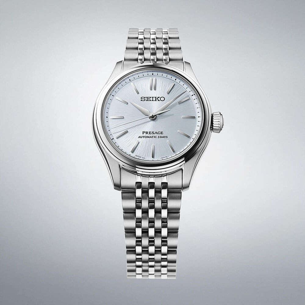 Seiko Presage Classic Series 'Aijiro' 36mm Blue Dial Steel Bracelet Watch image number 3