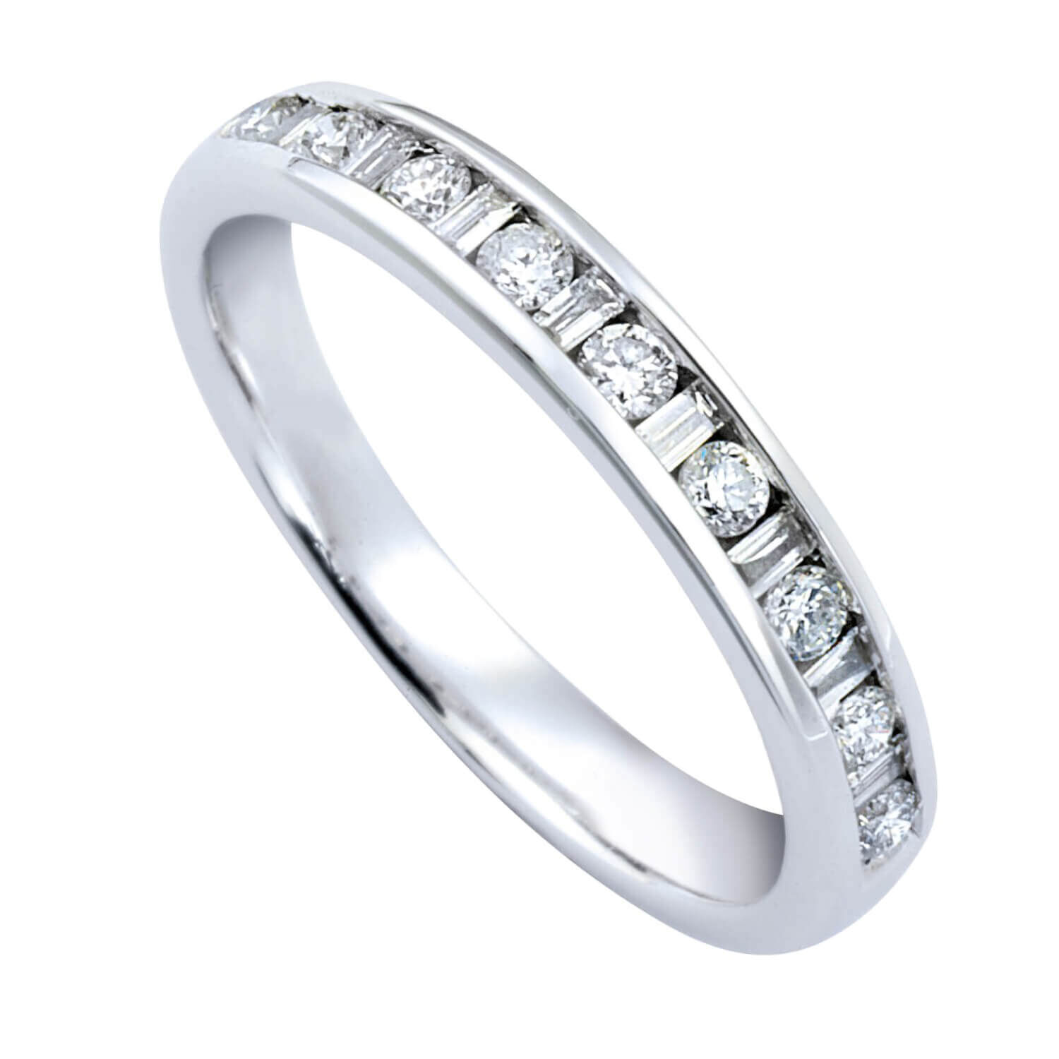 Baguette diamond on sale rings white gold