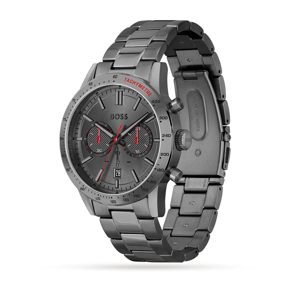 BOSS Allure Chronograph 44mm Grey Dial Stainless Steel Bracelet Watch