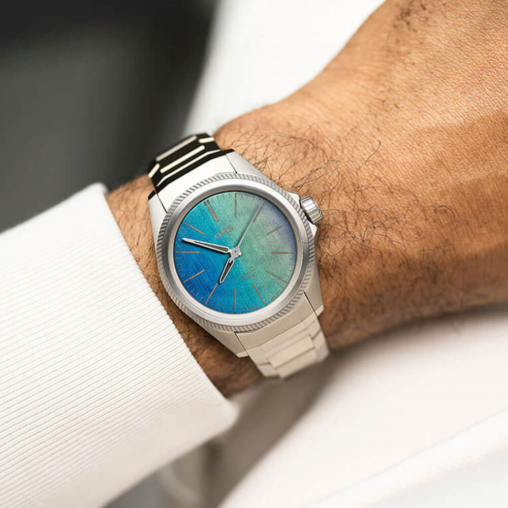 Oris ProPilot X 38mm Laser Dial Titanium Case Bracelet Watch image number 6