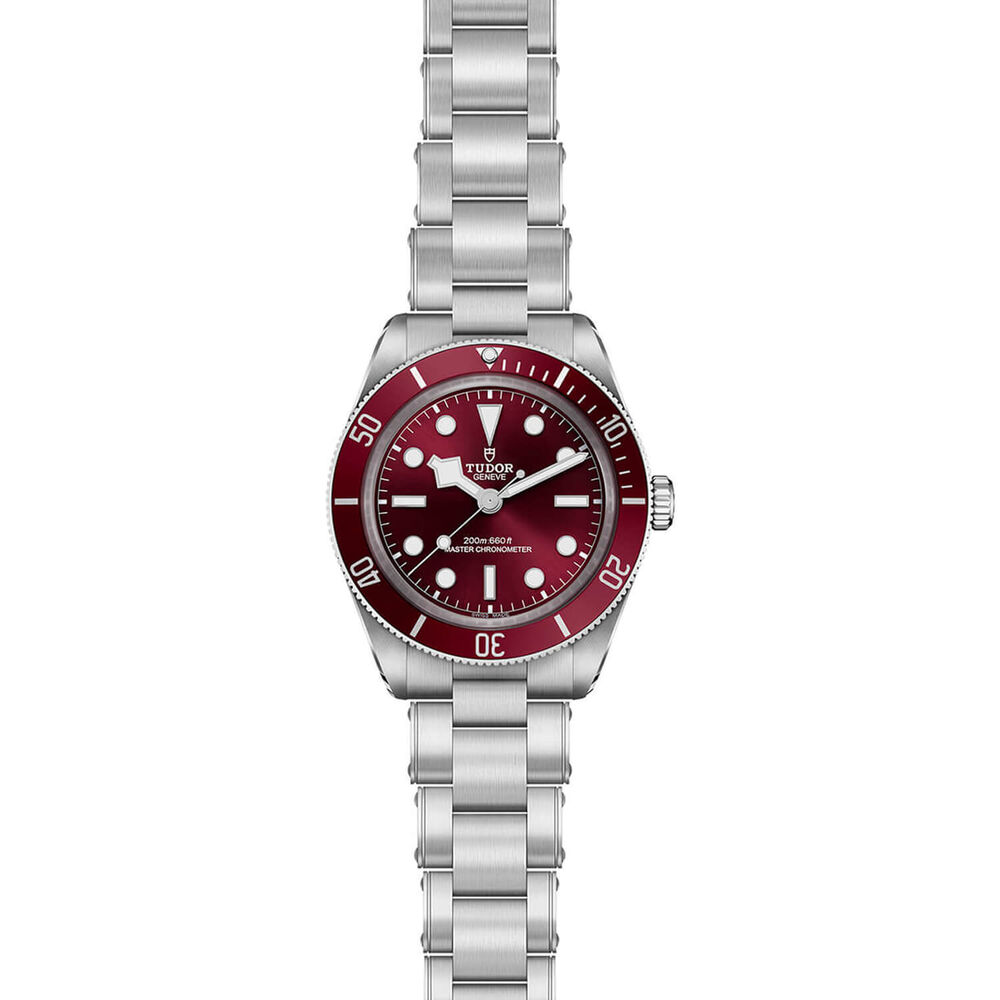 TUDOR Black Bay 58 39mm Burgundy Dial Steel Three-Link Bracelet Watch
