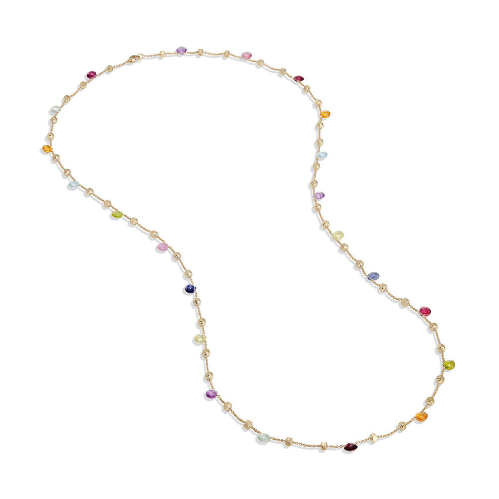 Marco Bicego Paradise 18ct Yellow Gold Multi Gemstones Long Necklace image number 0