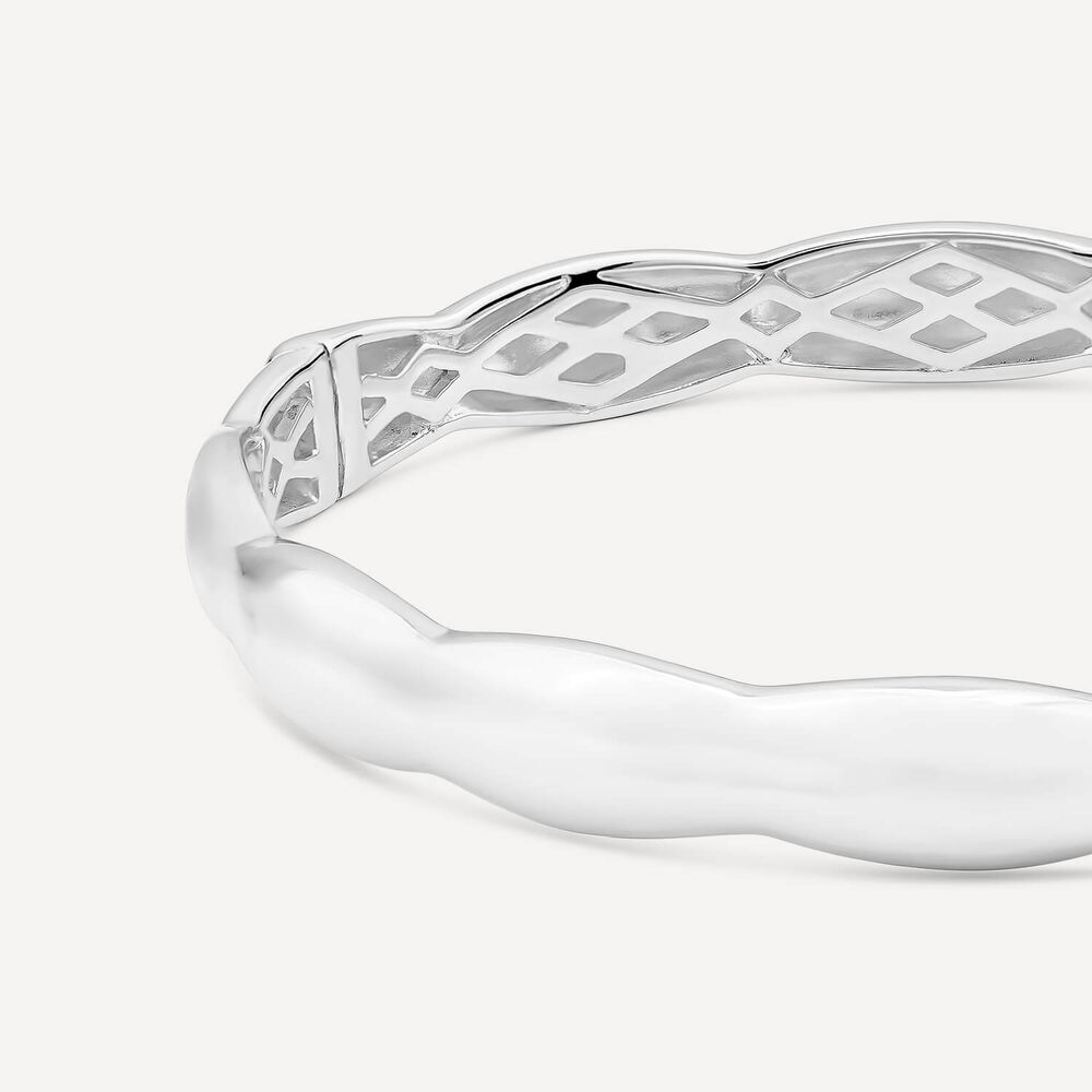 Sterling Silver Polished Wave Bangle image number 1