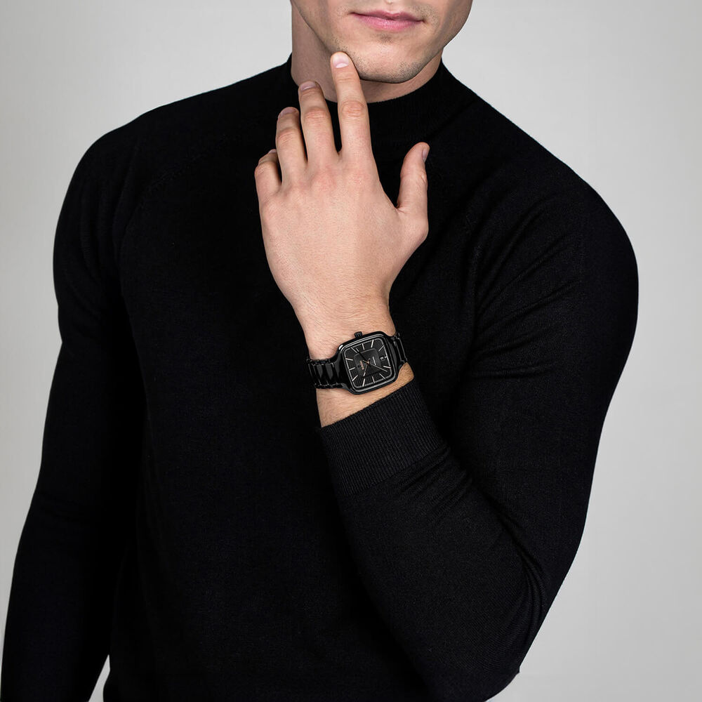 Rado True Square 38mm Black Dial Black Ceramic Case Watch image number 7