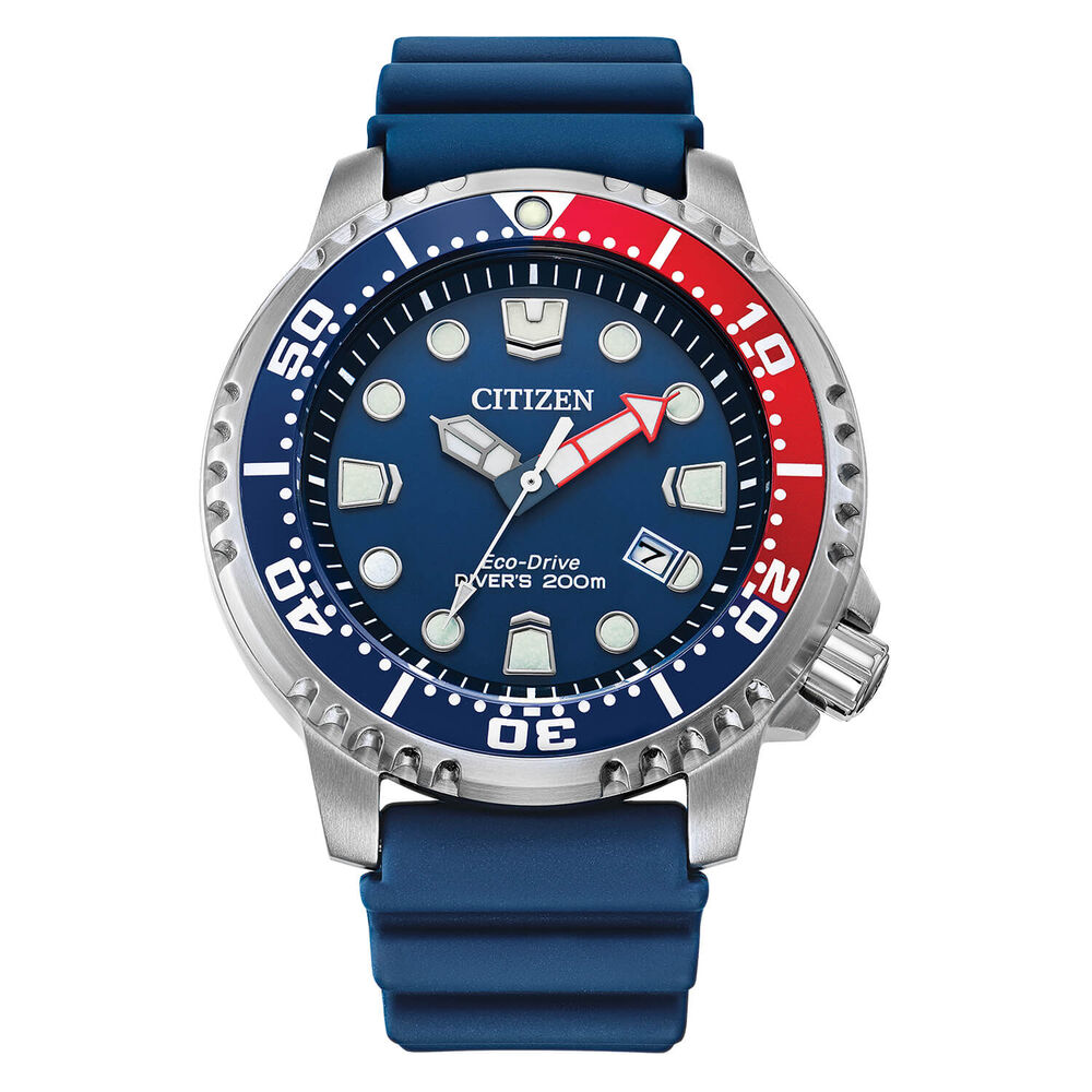 Citizen Promaster Diver Blue Dial Blue Strap Watch image number 0